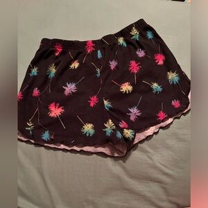 Justice sleep set- shirt plus shorts with rainbow palm tree design